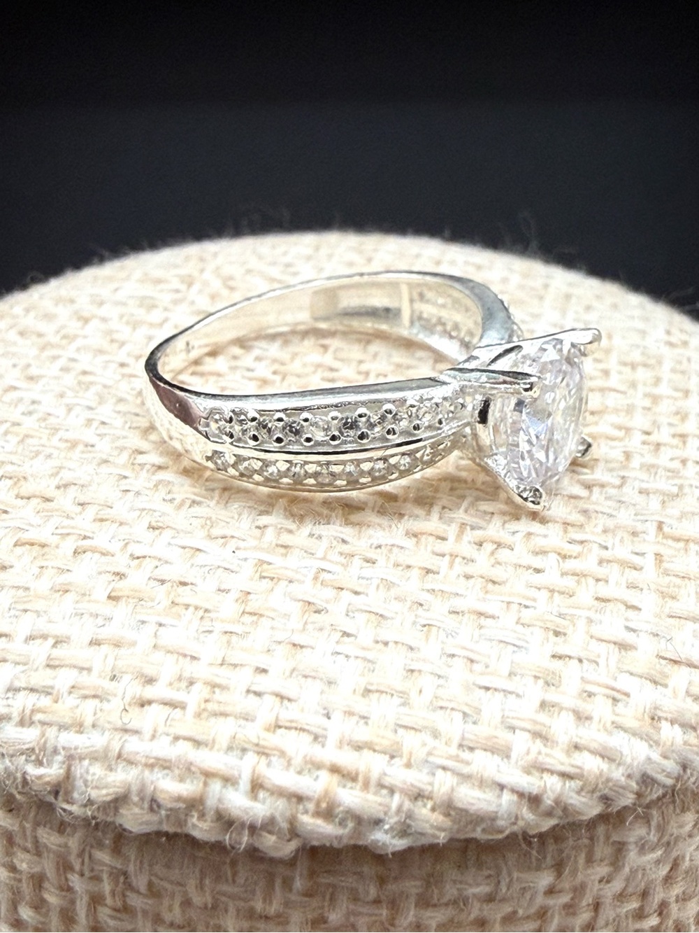 Sterling Silver CZ Ring SIZE 7 -NWOT - Picture 3 of 7